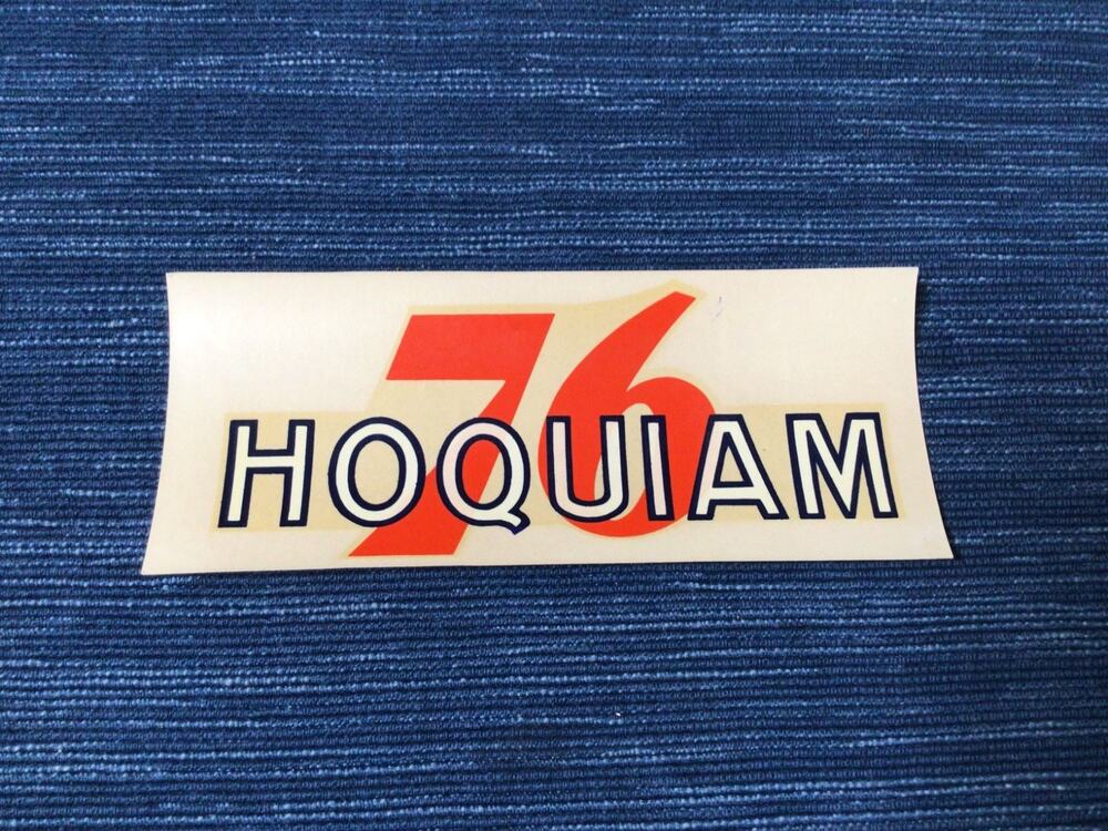 Vintage Union 76 Oil Hoquiam Washington Gas Station Water Decal Travel Souvenir